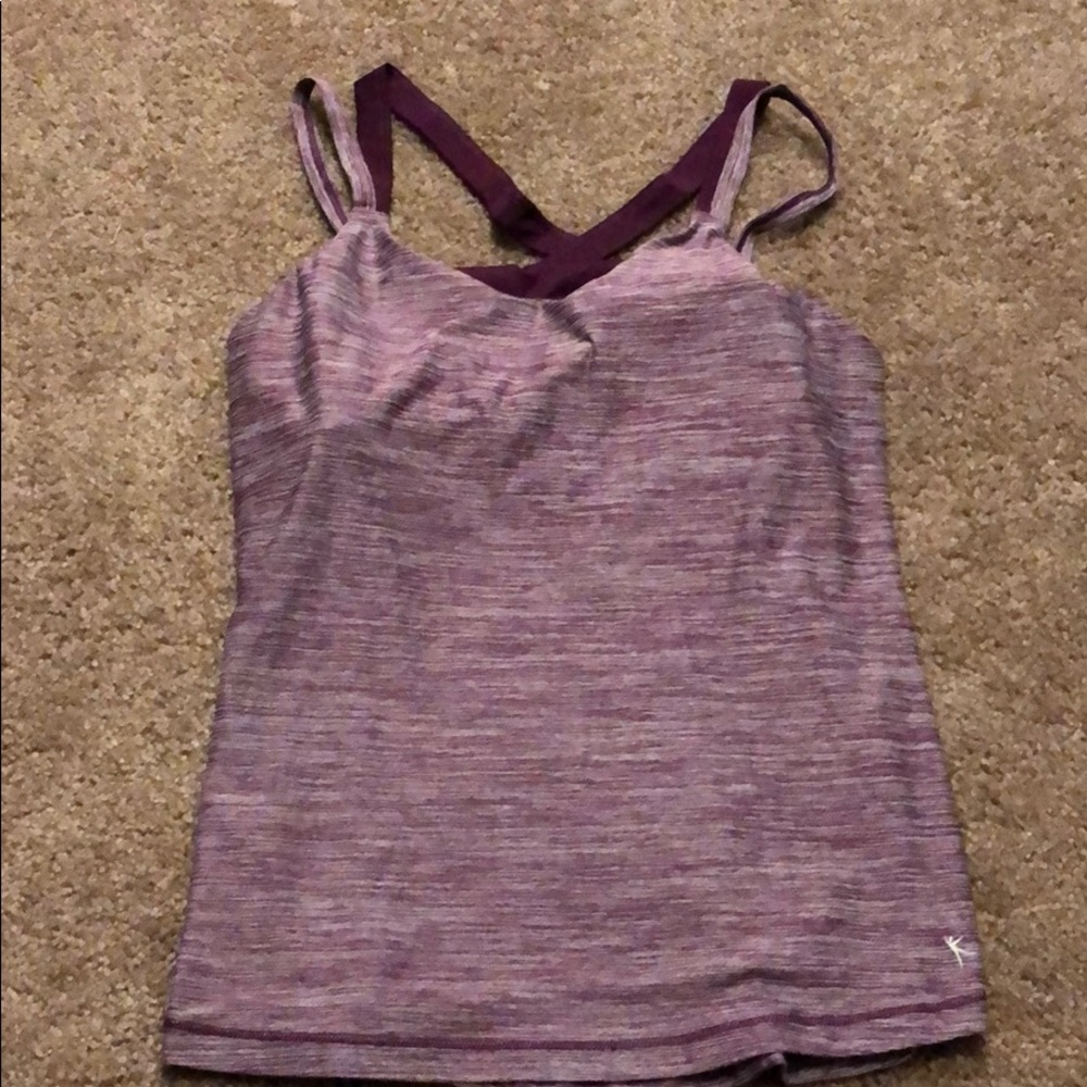 Built in sports bra workout top
